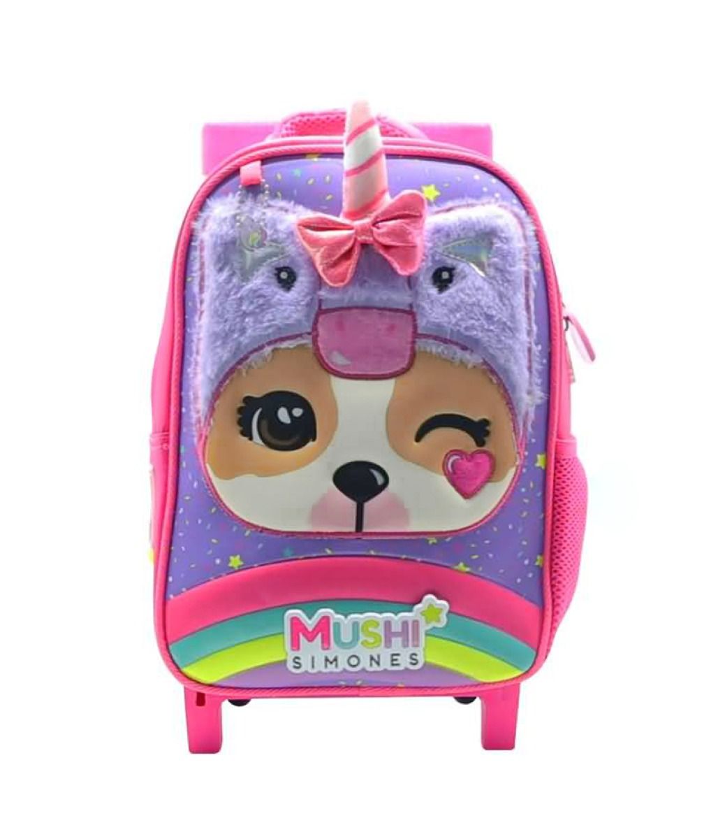 Mochila con top carrito unicornio