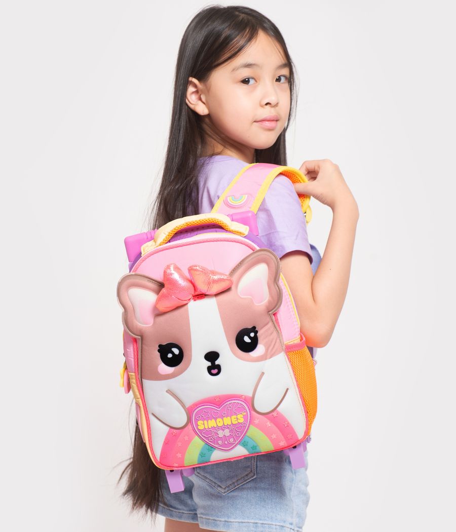 MOCHILA 12" CON CARRO KAWAII