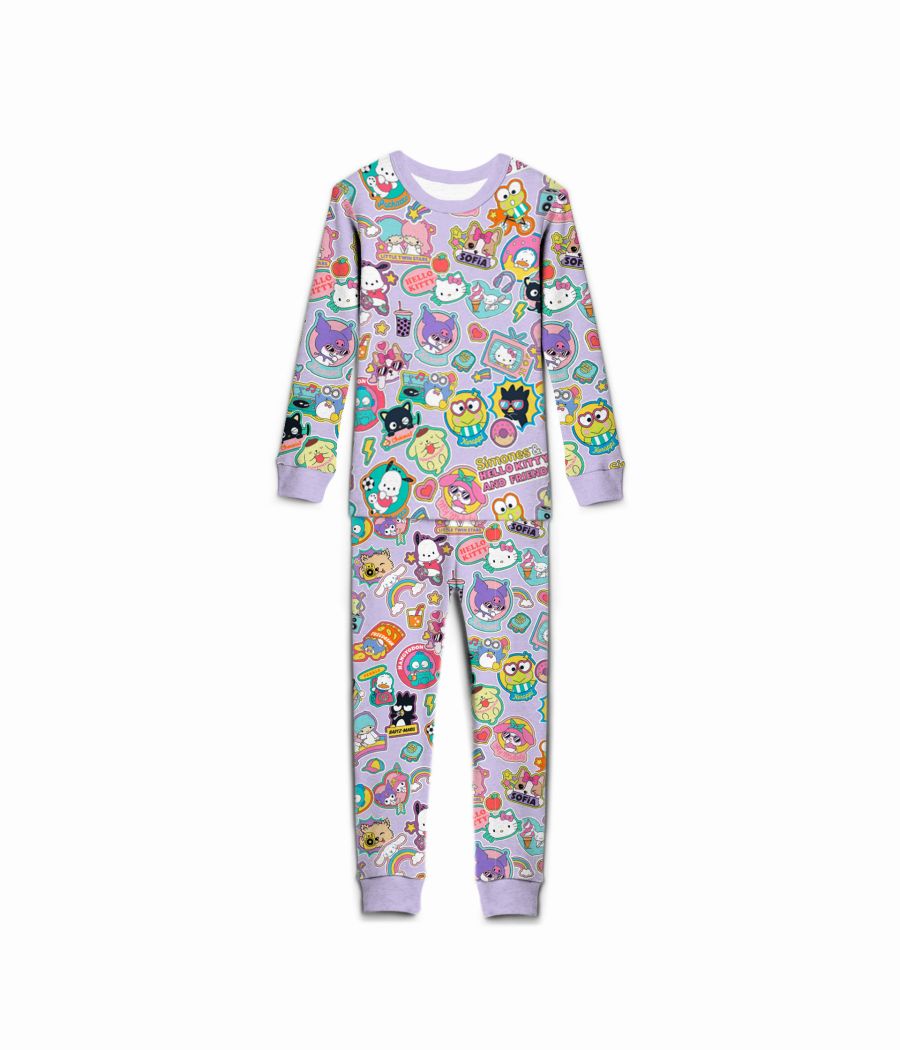 PIJAMA MINI LARGO HELLO KITTY STICKERS