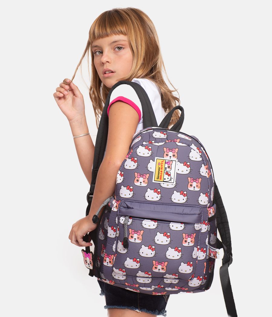 MOCHILA BIG HELLO KITTY ANIVERSARIO GRAY